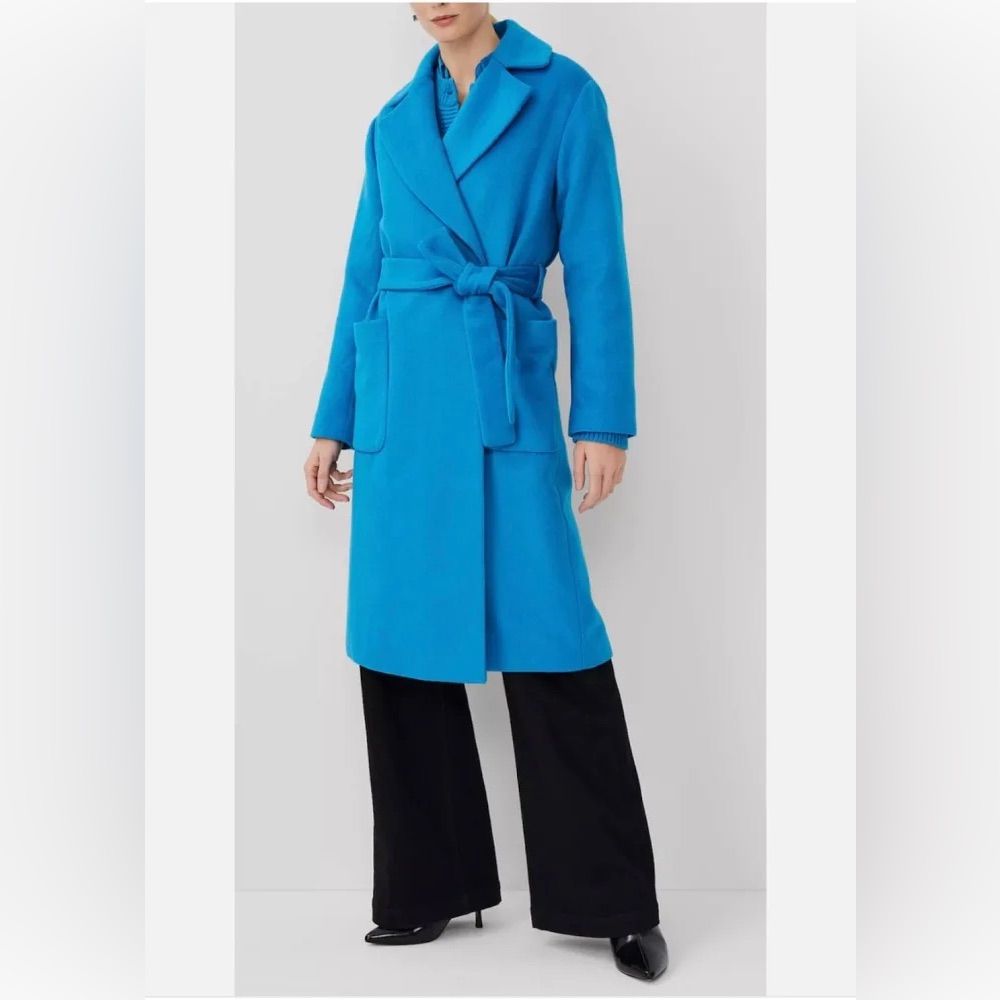 Ann Taylor Women's Bright Blue Wool Coat